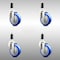 Service Caster 4 Inch 316SS Blue Polyurethane Swivel 1-1/8 Inch Expanding Stem Caster Set SCC SCC-SS316EX20S414-PPUB-BLUE-118-4 - alternate 1